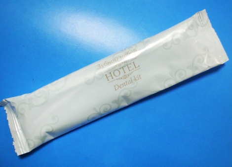HOTEL Зубной набор в пакете (щетка+паста тюбик 4 г)/500 шт в уп