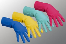 Перчатки резиновые многоцелевые L, голубой